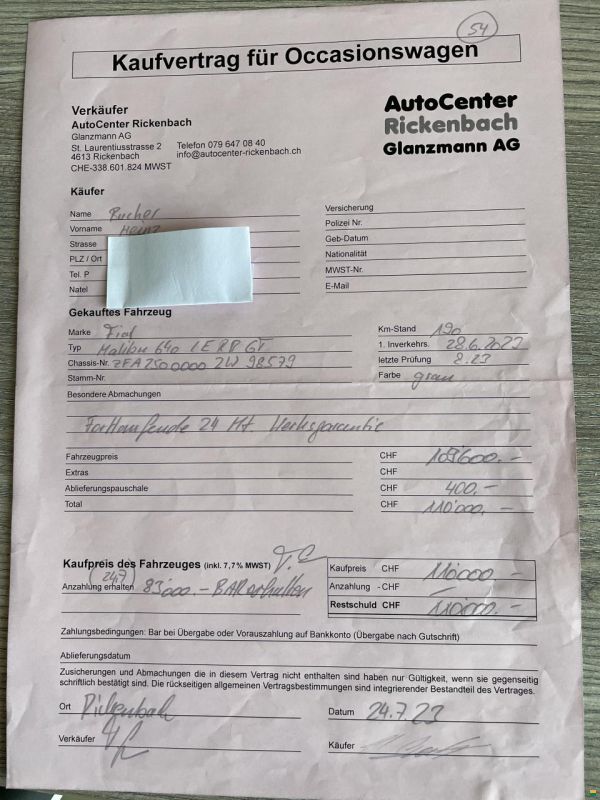 Malibu Charming first class 640 GT RB LB