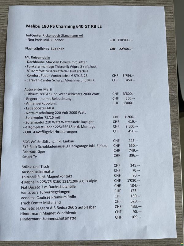 Malibu Charming first class 640 GT RB LB