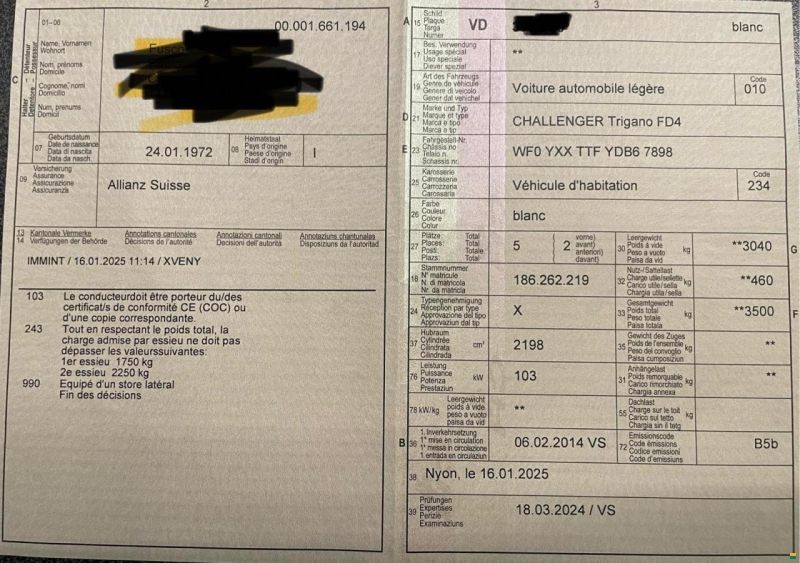 Challenger trigano FD4