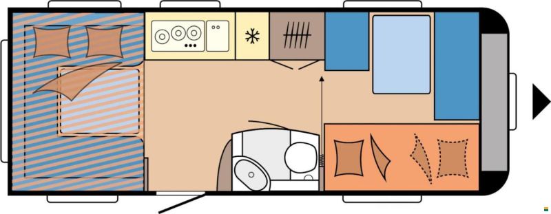 Hobby 515 UHK De Luxe - Etagenbetten -Hubbett