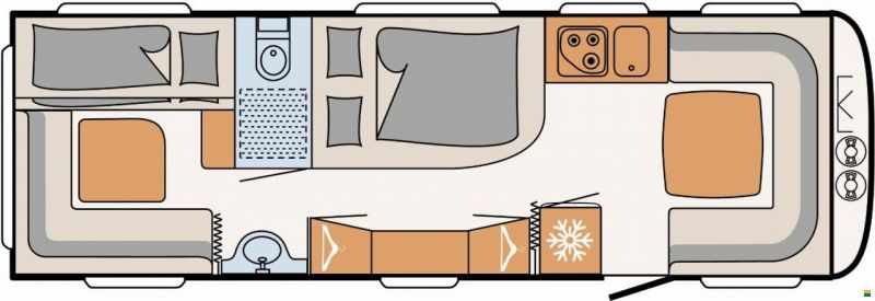 Dethleffs NOMAD 740 RFK Doppelbett & Stockbetten