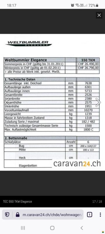 TEC Weltbummler elegance 550TKM