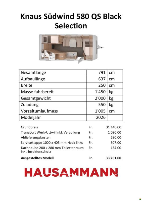 Knaus Südwind 580 QS Black Edition