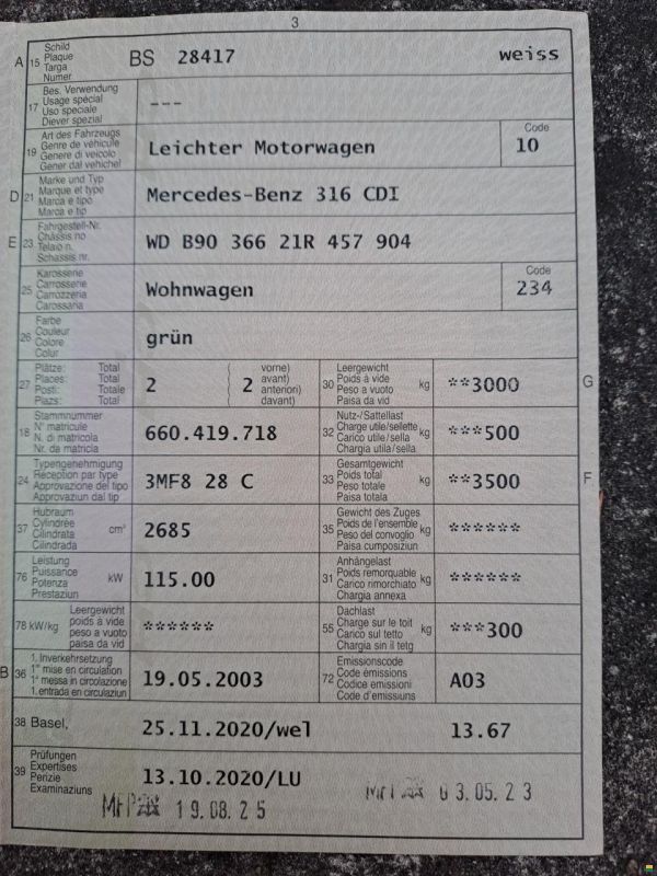 Mercedes Benz 316 CDI