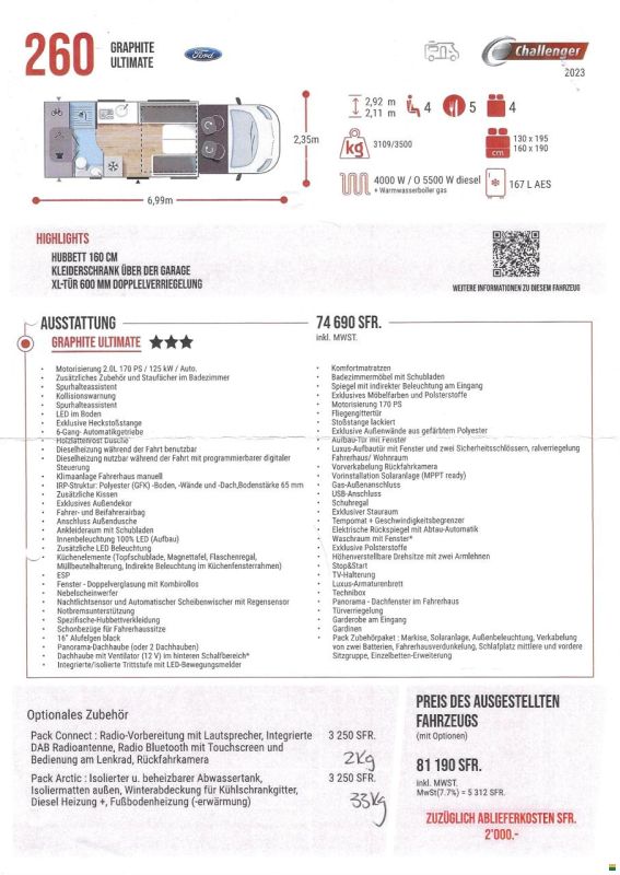 Challenger 260 Graphite Ultimate