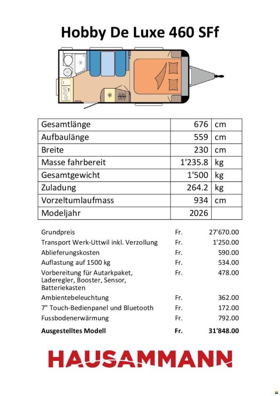 Hobby De Luxe 460 SFf