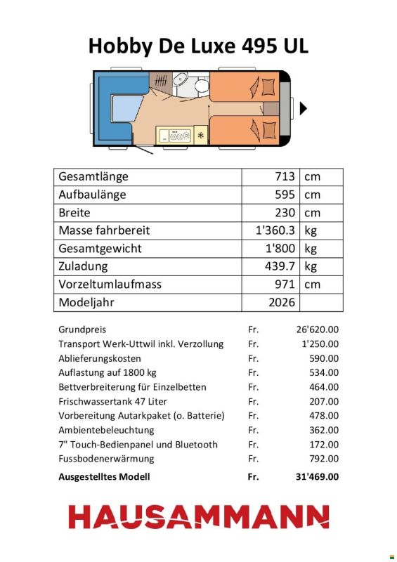 Hobby De Luxe 495 UL