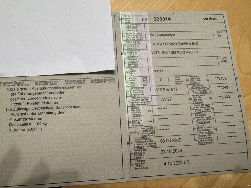 Tabbert Da Vinci 540 E