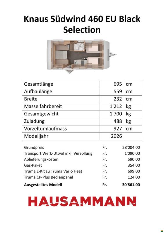 Knaus Südwind 460 EU Black Selection