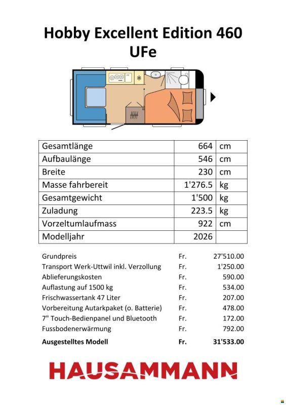 Hobby Excellent Edition 460 UFe