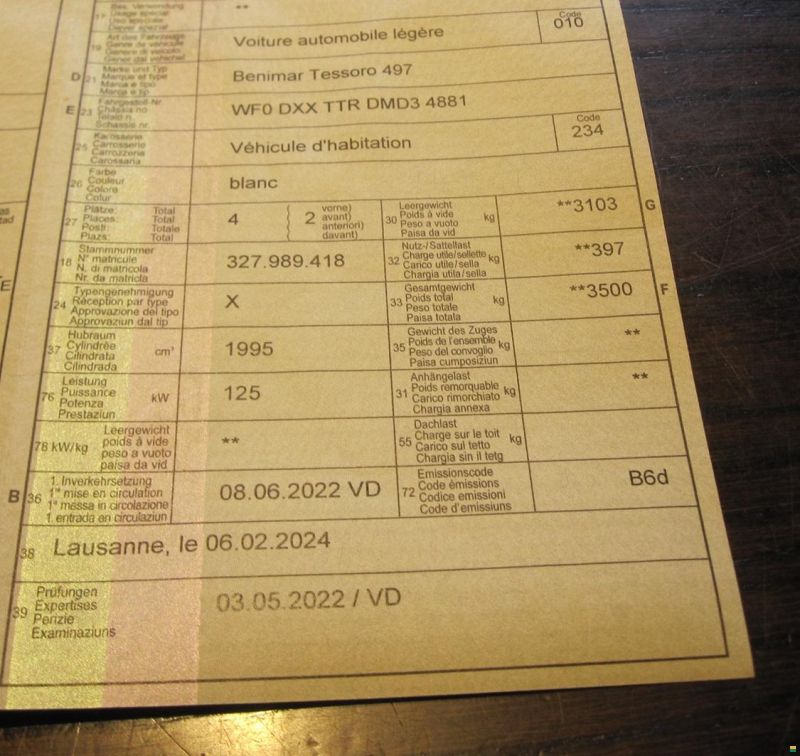 Benimar Tessoro T497