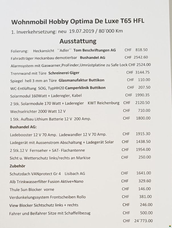 Fiat Hobby Optimal DeLuxe T65 HFL