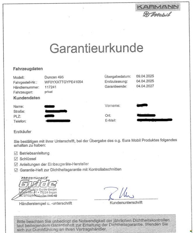 Eura Mobil Karmann Duncan 495
