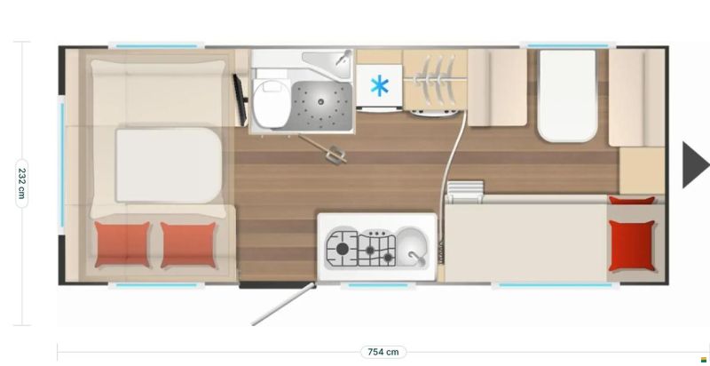 Bürstner Averso Plus 510 TK -Hubbett -Stockbett
