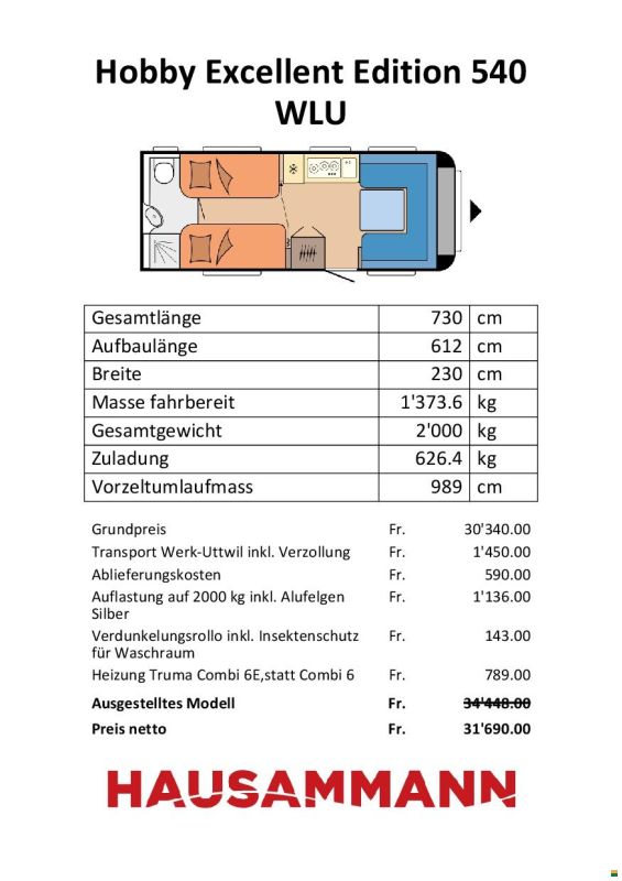 Hobby 540 WLU Excellent Edition