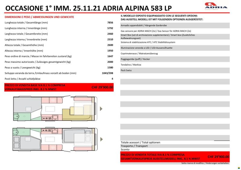 Adria ALPINA 583 LP