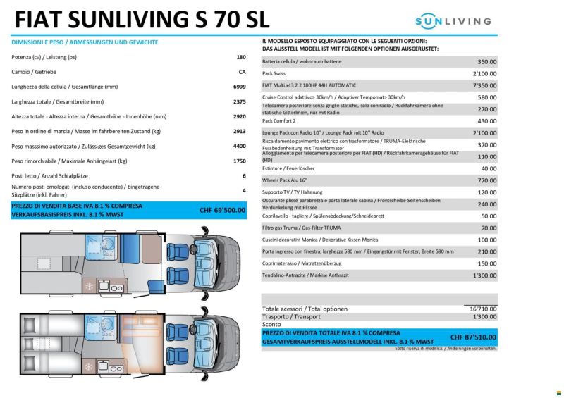 Sun Living S 70 SL