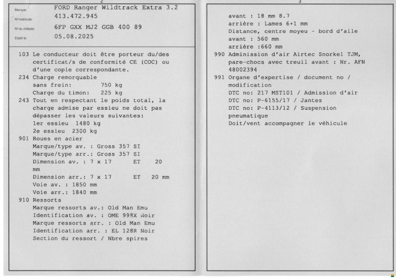 Ford Ranger PXII Wildtrak ExtraCab