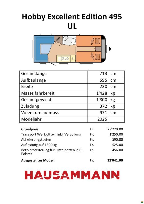 Hobby 495 UL Excellent Edition