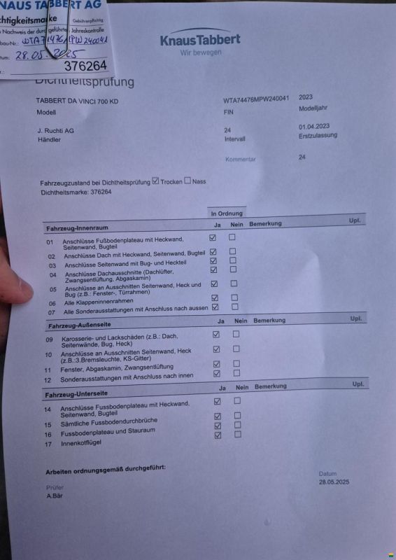 Tabbert Da Vinci 700 KD