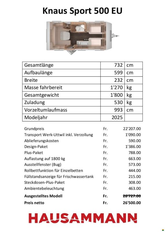 Knaus 500 EU Sport,