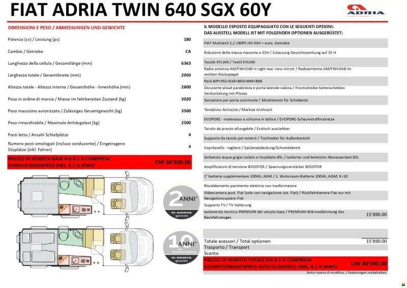 Adria TWIN 640 SGX 60Y