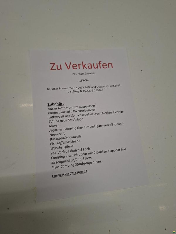 Bürstner Premio 550 TK