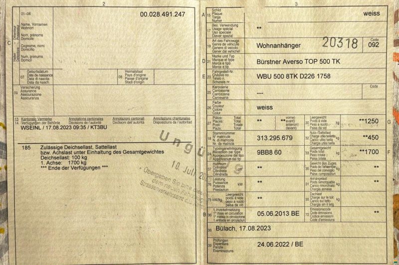 Bürstner Averso Top 500 TK