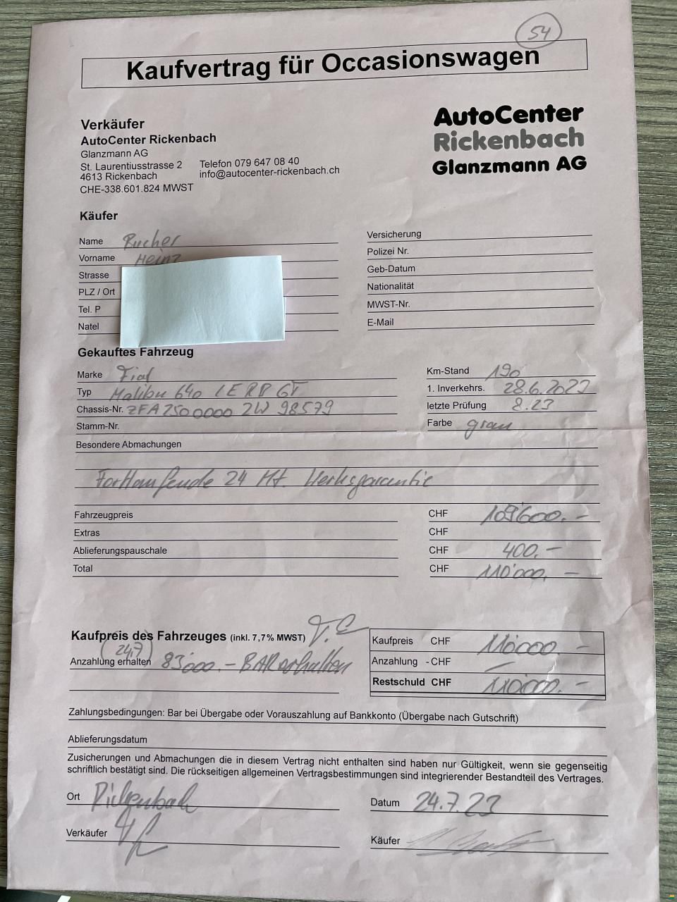 Malibu Charming first class 640 GT RB LB