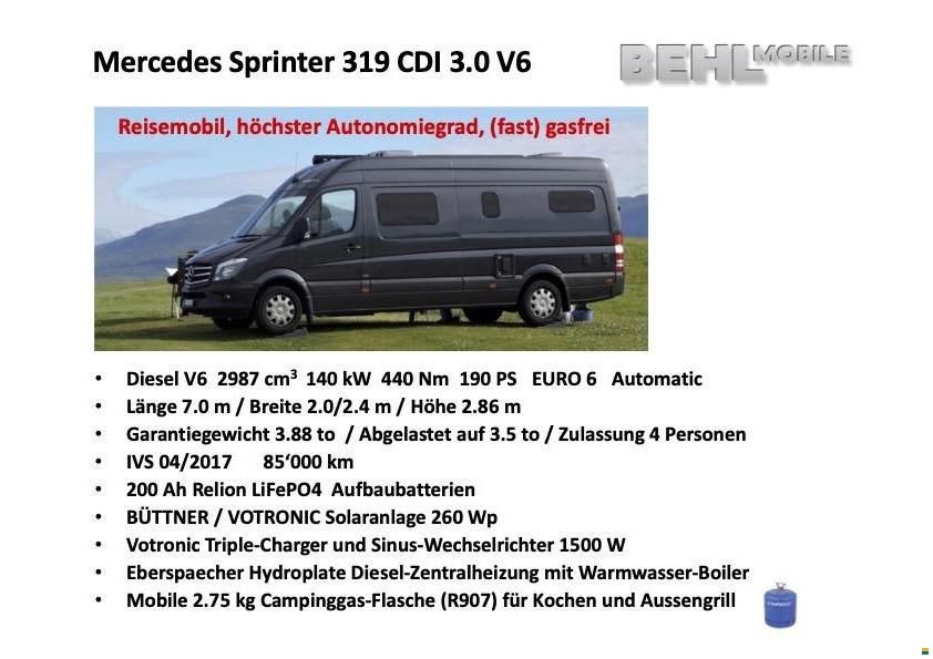 Mercedes Benz Sprinter 319 CDI V6