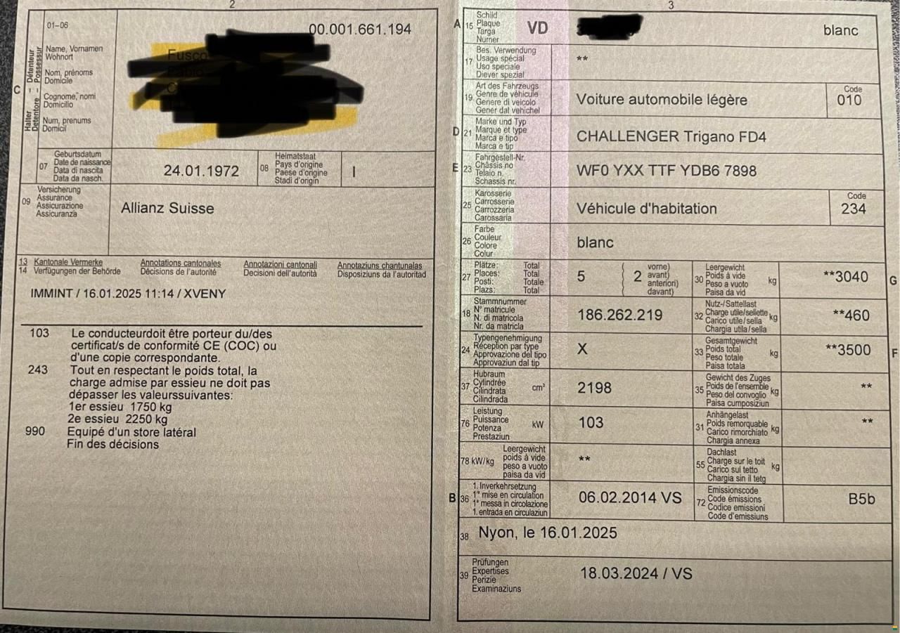 Challenger trigano FD4