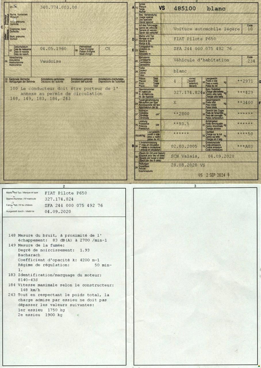 Fiat Pilote P650 2.8L Diesel