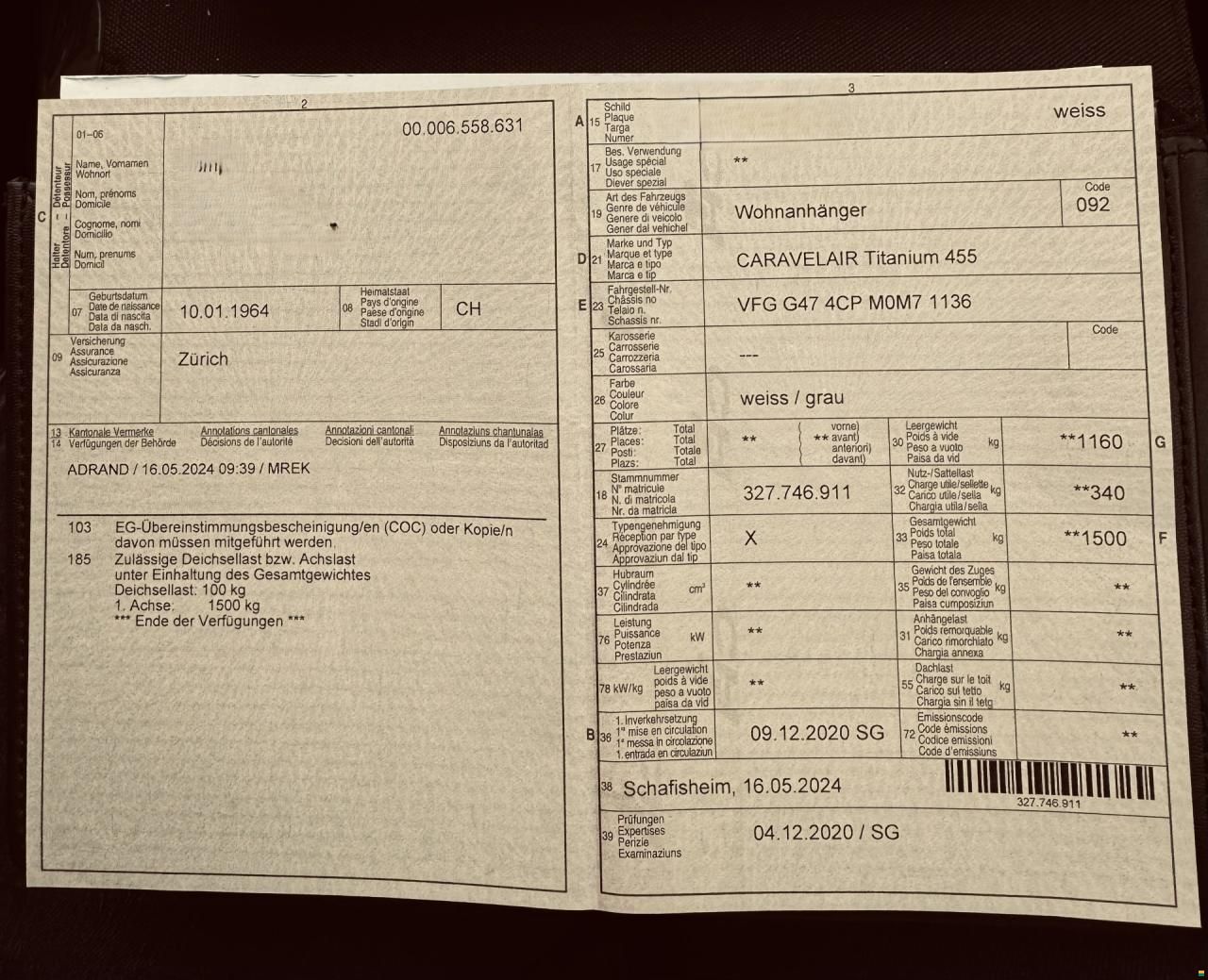 Caravelair Antarés Titanium 455