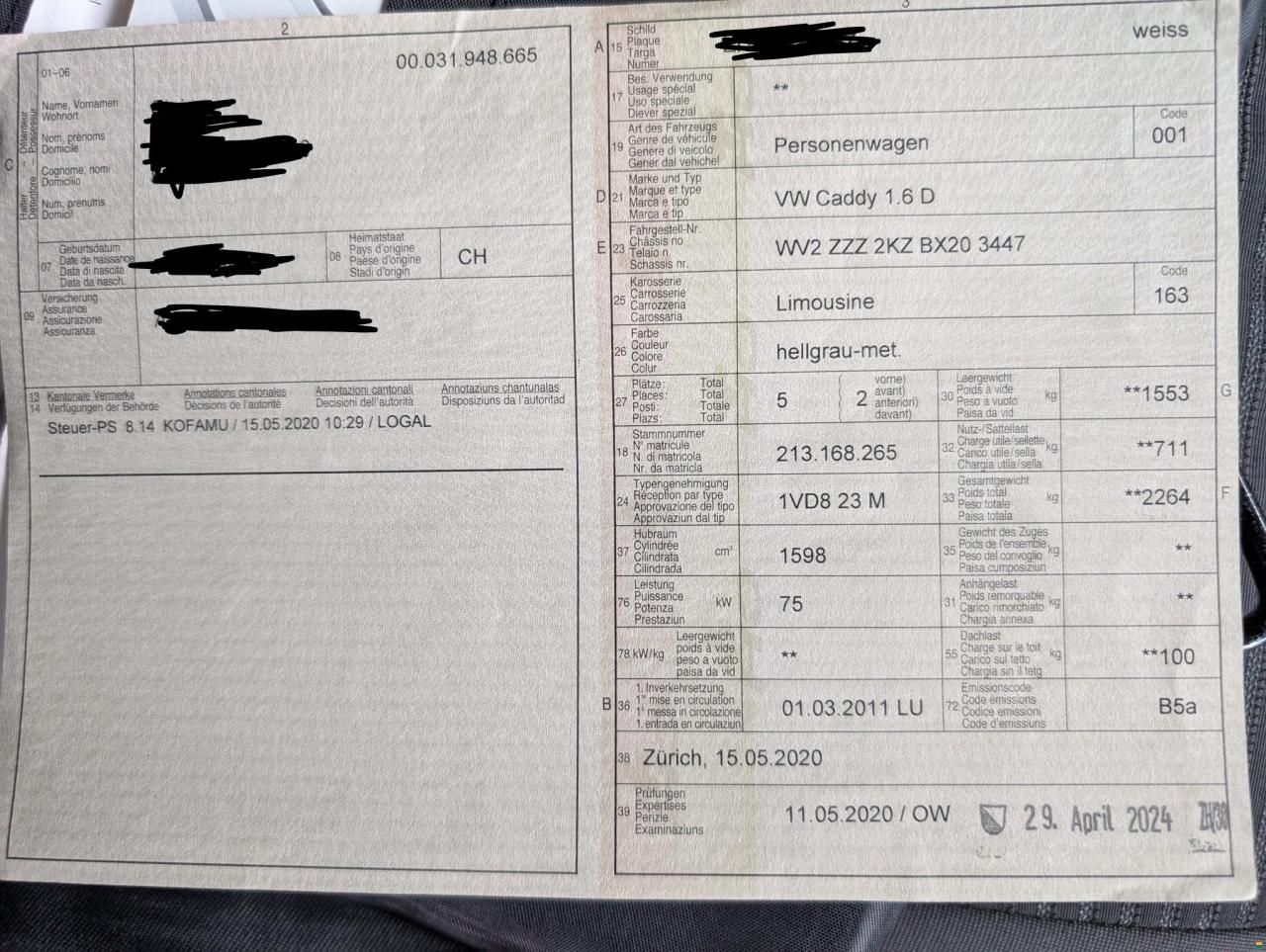 Volkswagen Caddy 1.6 D