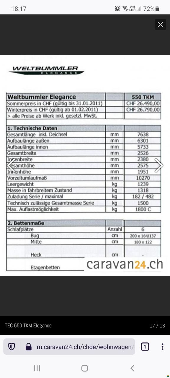 TEC Weltbummler elegance 550TKM