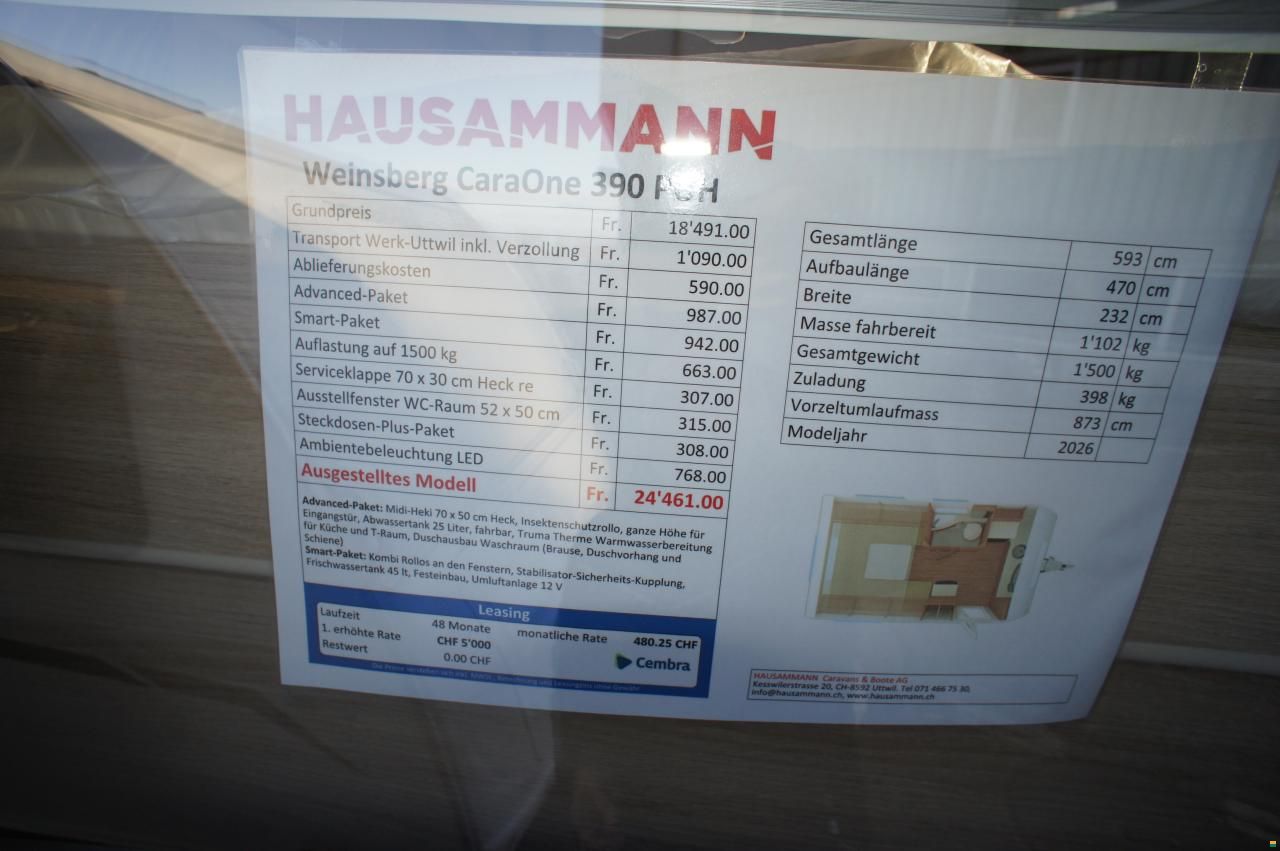 Weinsberg CaraOne 390 PUH