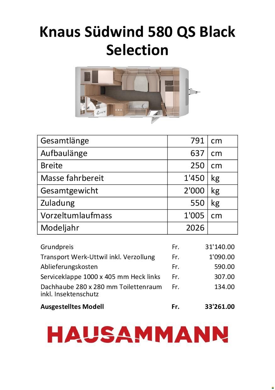 Knaus S&uuml;dwind 580 QS Black Edition