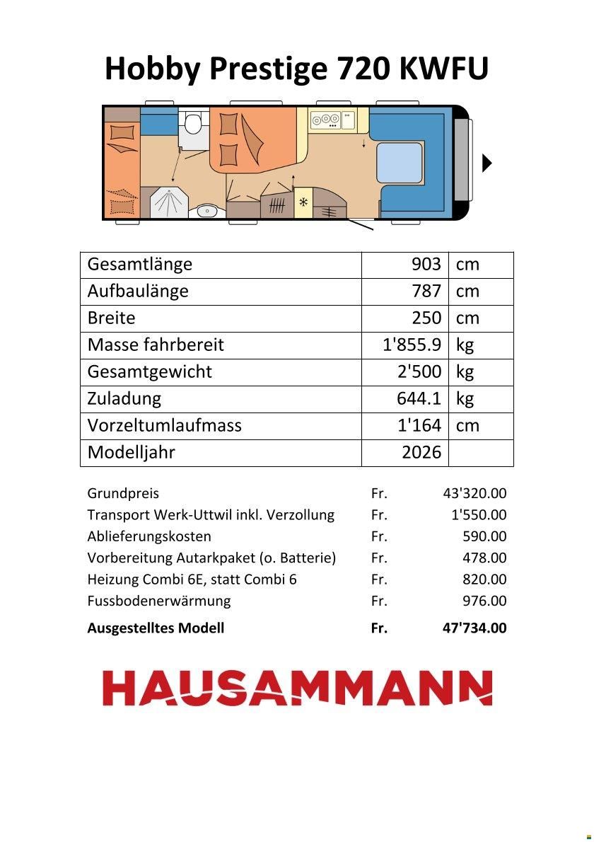 Hobby Prestige 720 KWFU