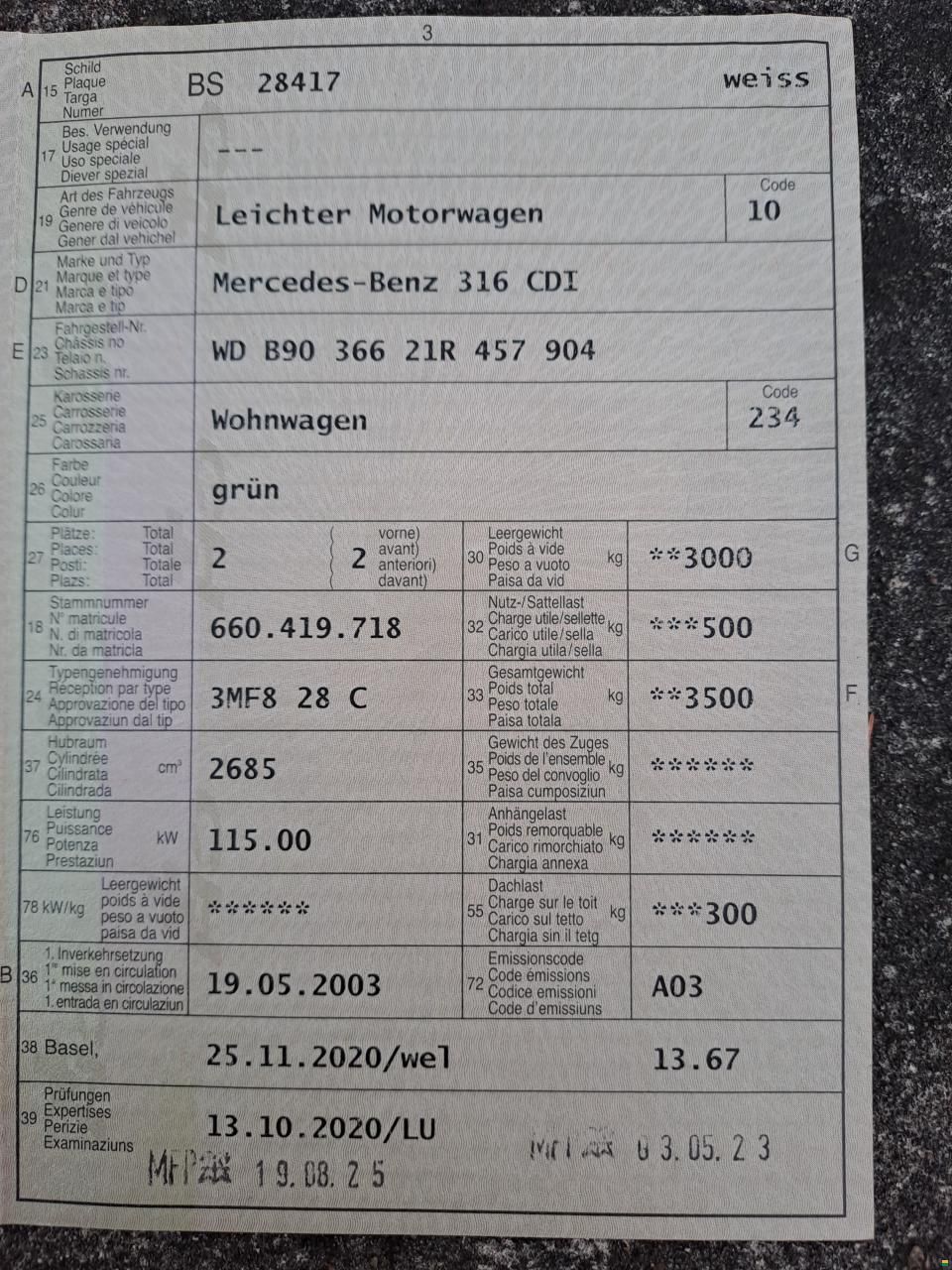 Mercedes Benz 316 CDI