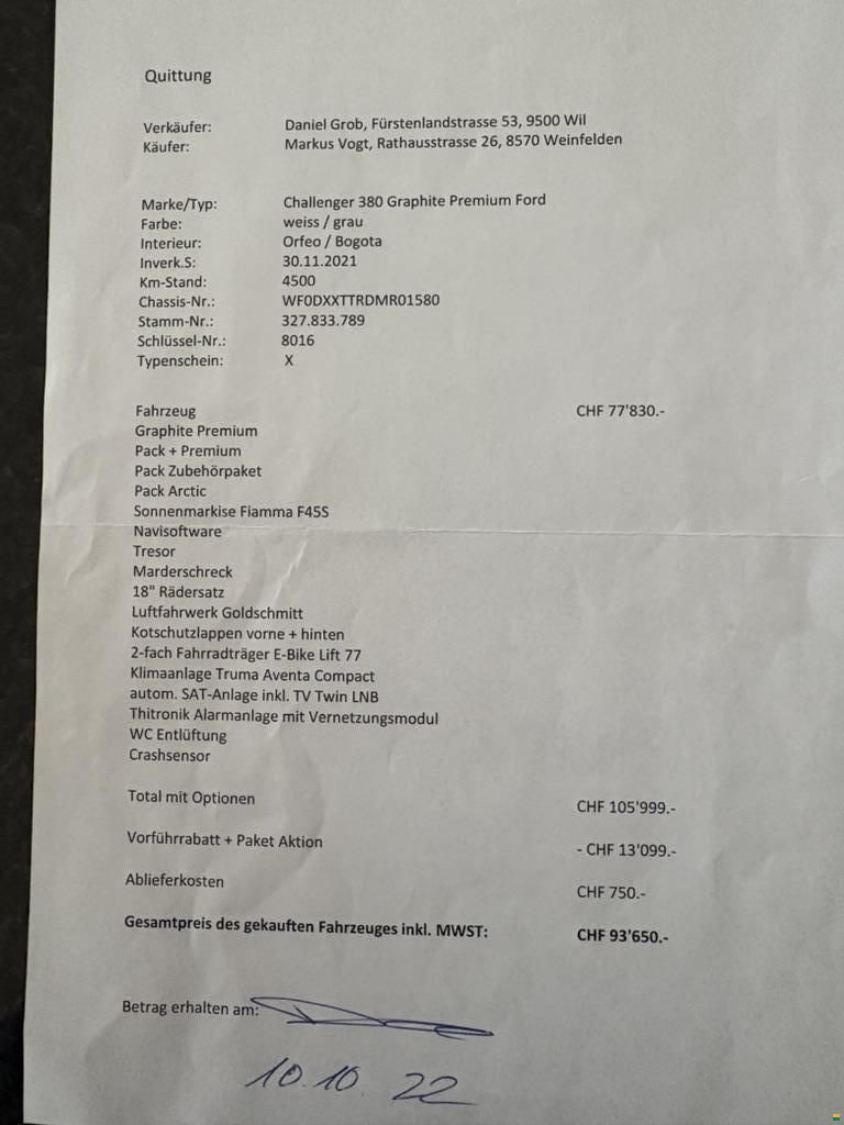 Challenger 380 Graphite Premium Ford