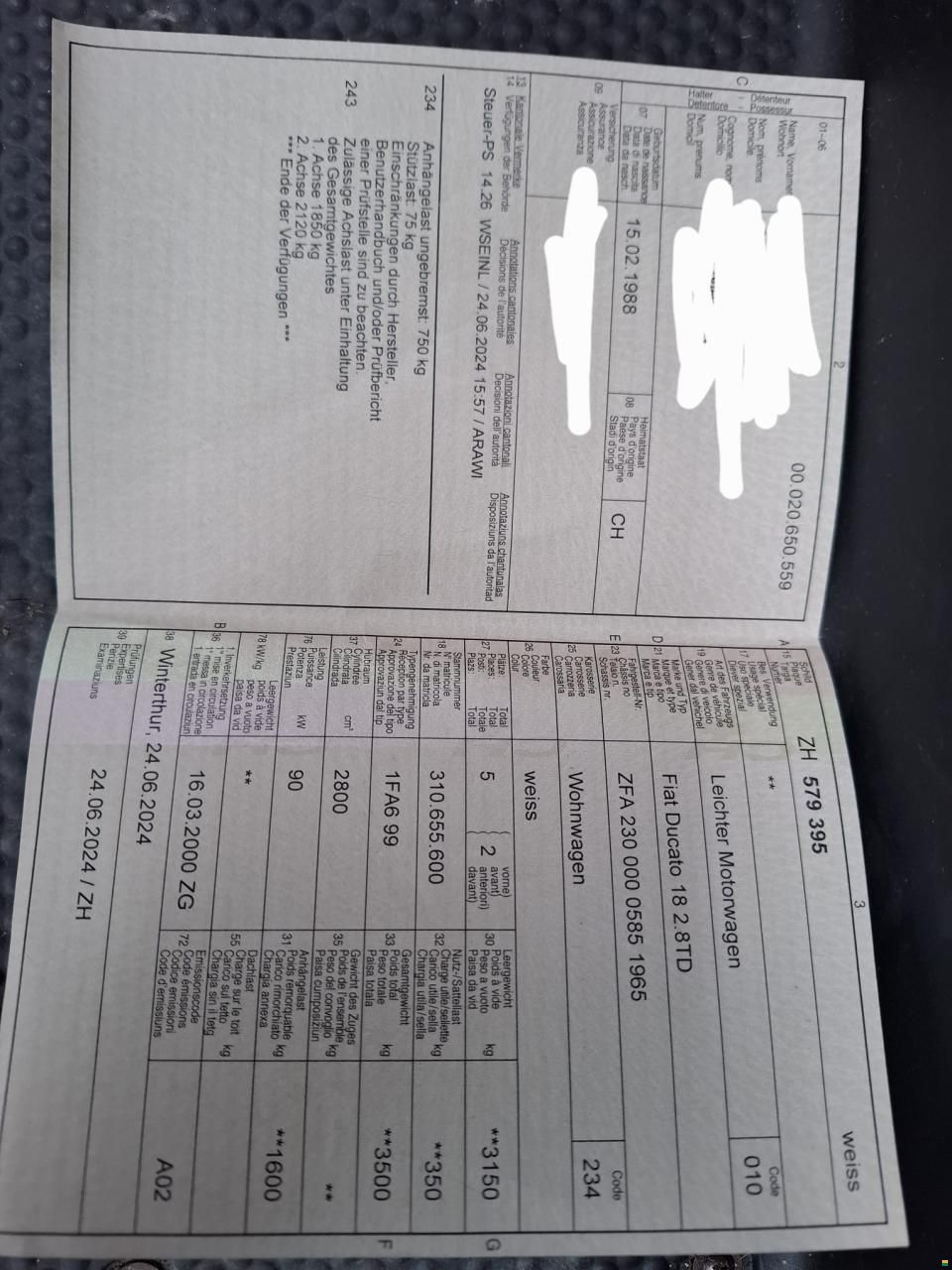 Fiat Ducato B&uuml;rstner