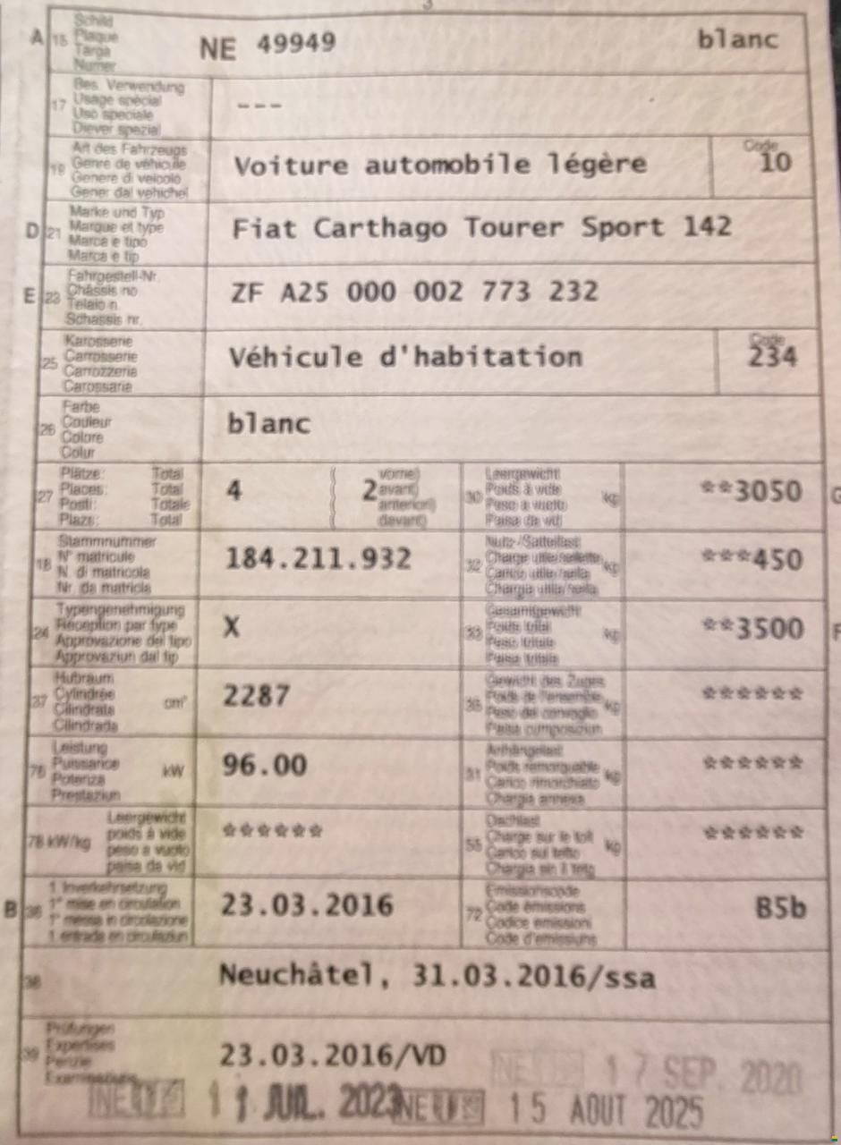 Carthago Tourer Sport 142