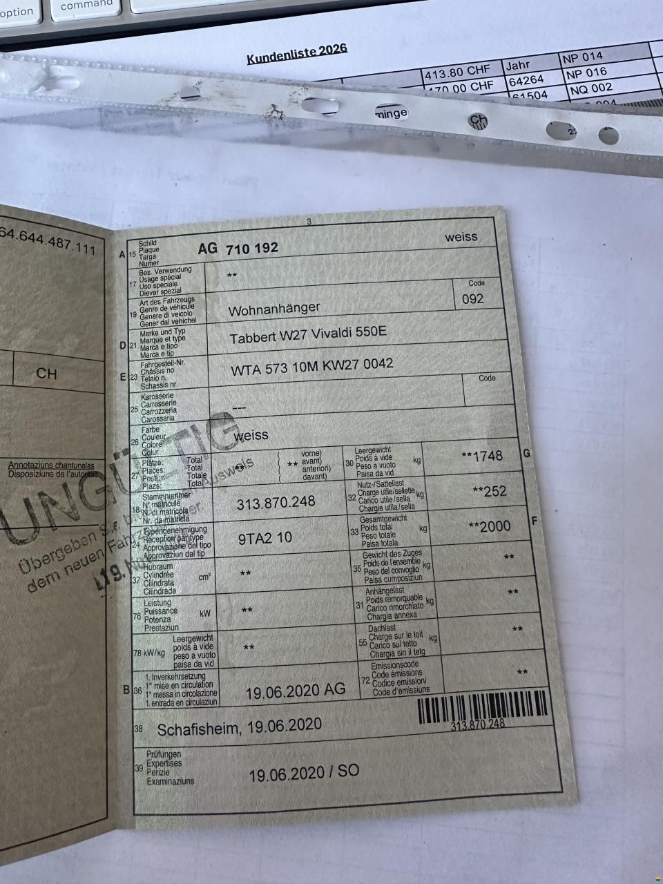 Tabbert Vivaldi 550E 2,3