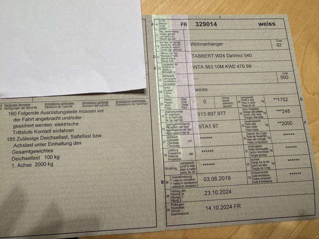 Tabbert Da Vinci 540 E