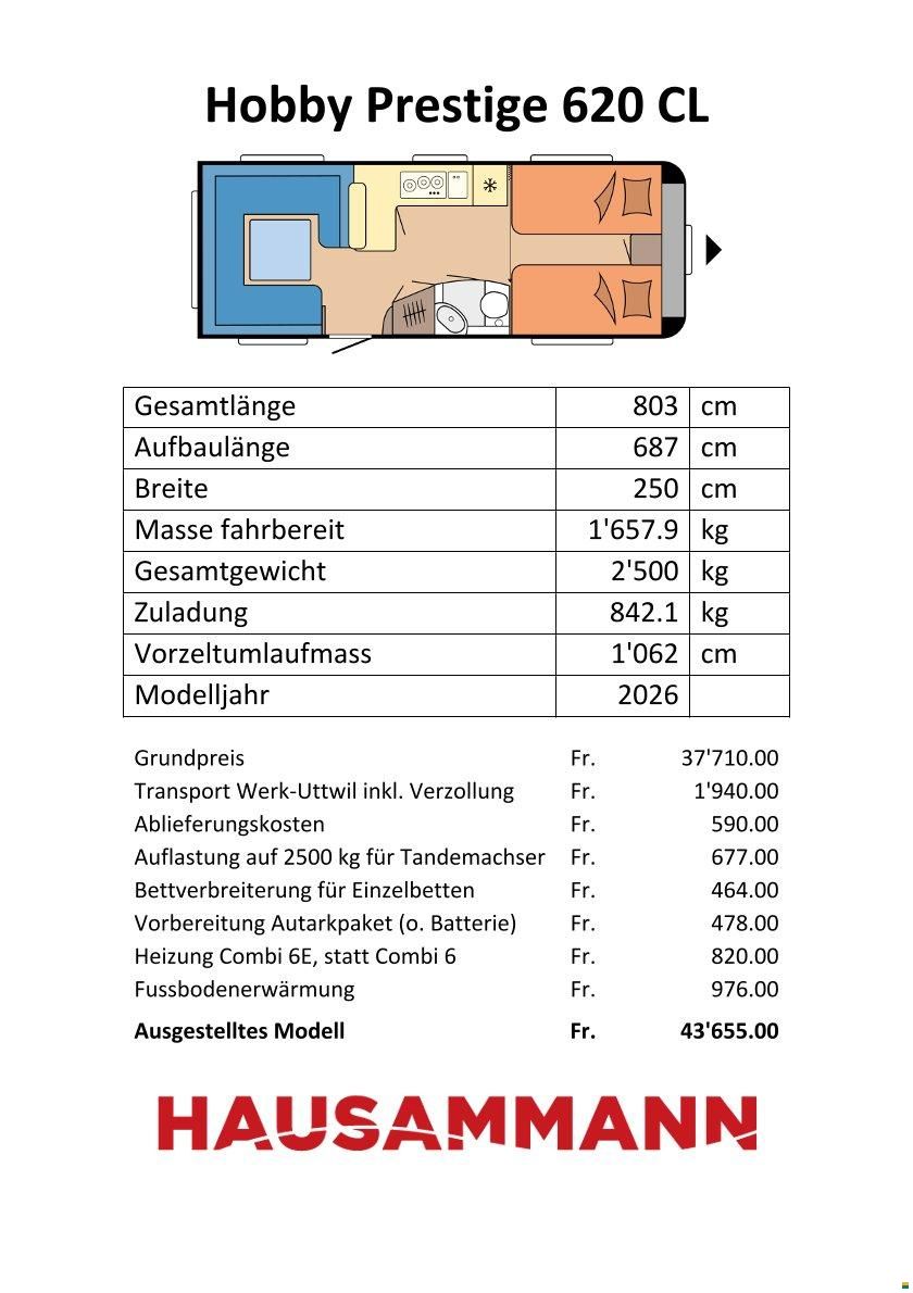 Hobby Prestige 620 CL