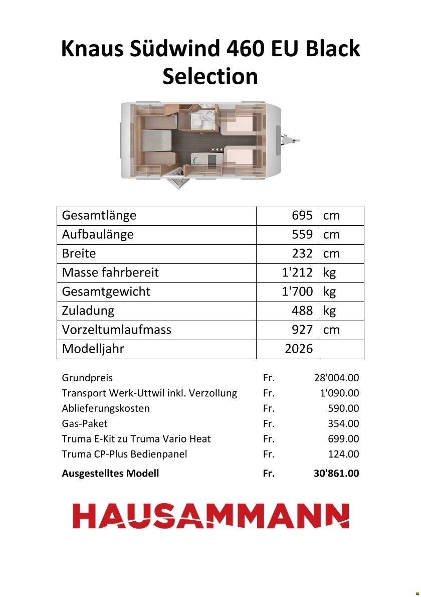 Knaus S&uuml;dwind 460 EU Black Selection