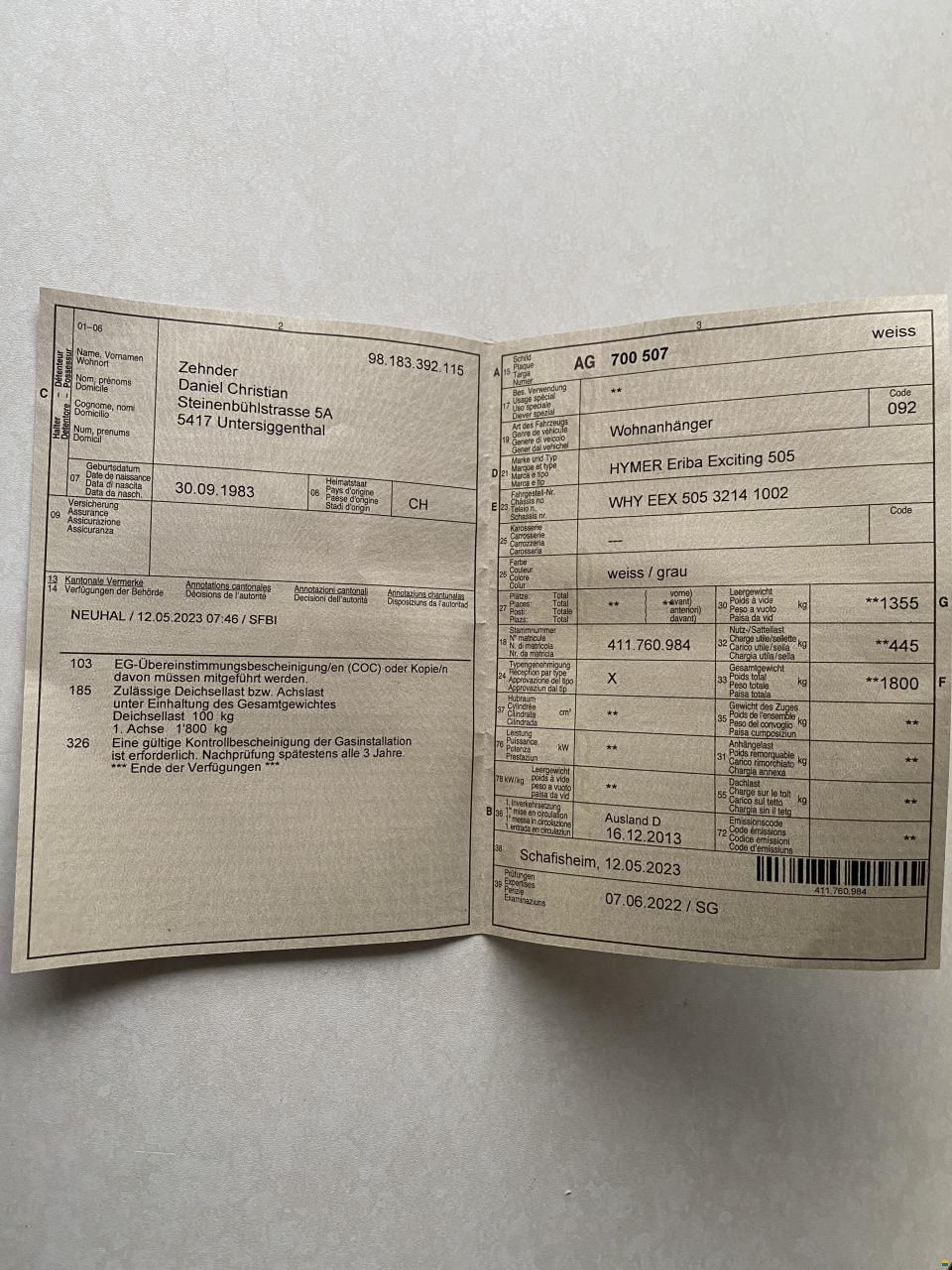 Hymer Eriba Exciting 505