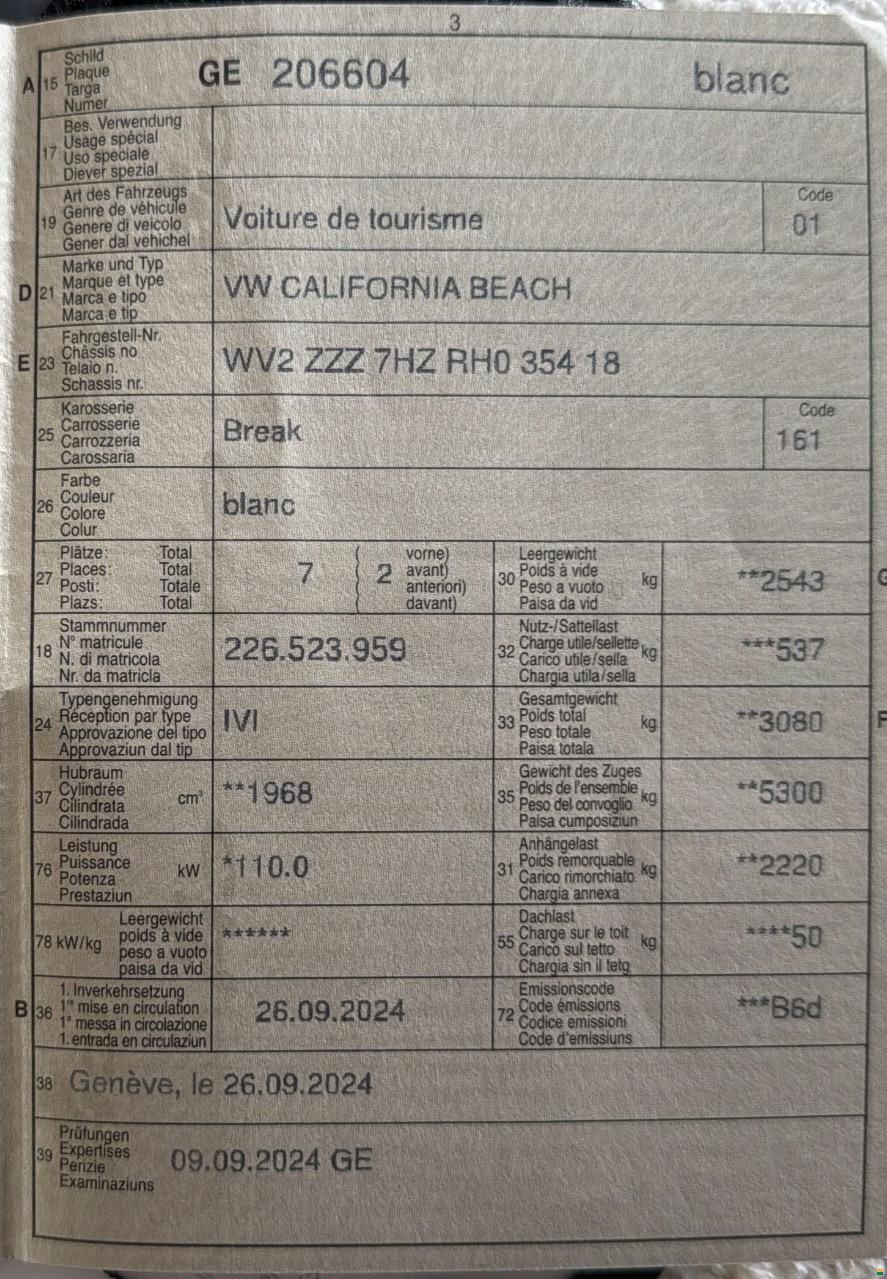 Volkswagen California beach Last &eacute;dition