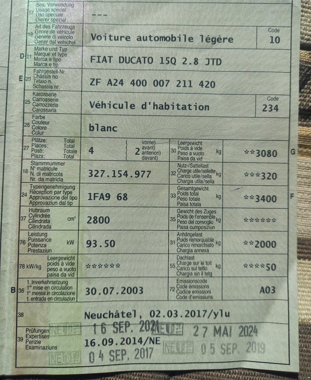 Fiat Ducato Pilote A8