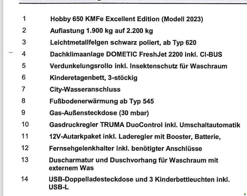 Hobby 650 KMFe